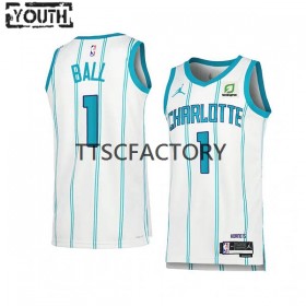 Dres Charlotte Hornets LaMelo Ball 1 Jordan 2022-23 Association Edition Bijela Swingman - Dječji